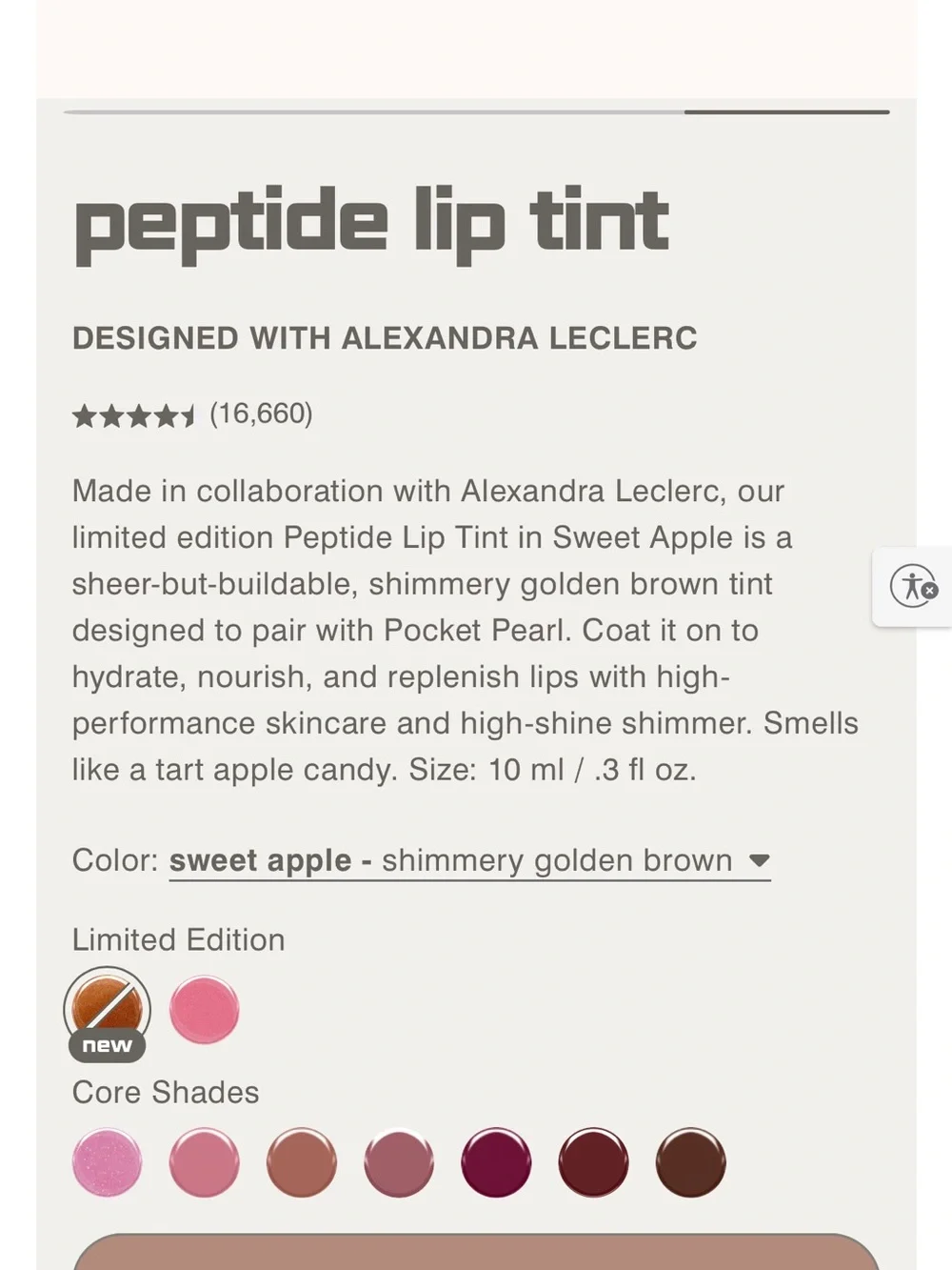 RHODE Peptide Lip Tint – SWEET APPLE